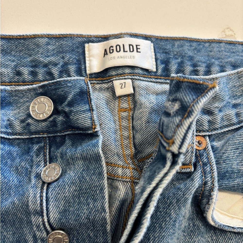 Agolde High Rise 90s Medium Blue Jeans